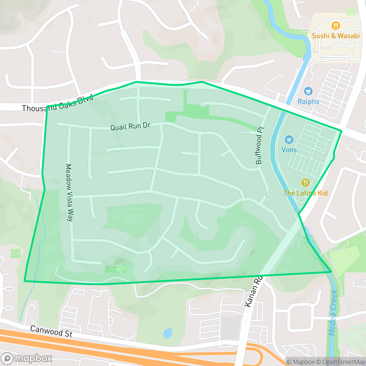 Map showing the location of Midtown, Agoura Hills, CA