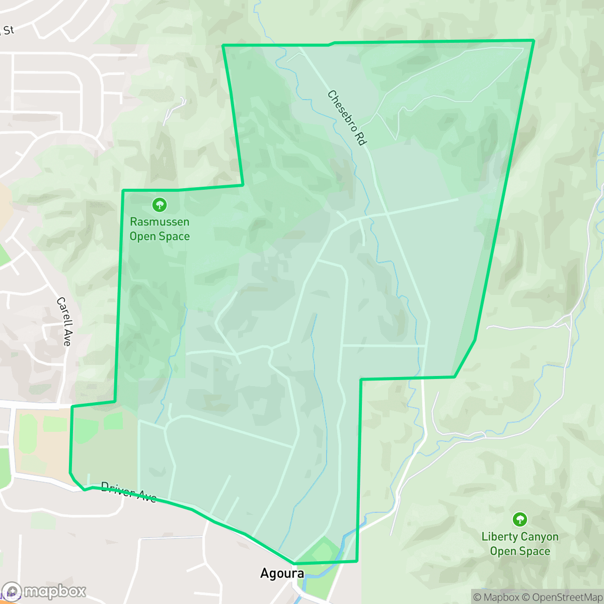 Map showing the location of Old Agoura, Agoura Hills, CA