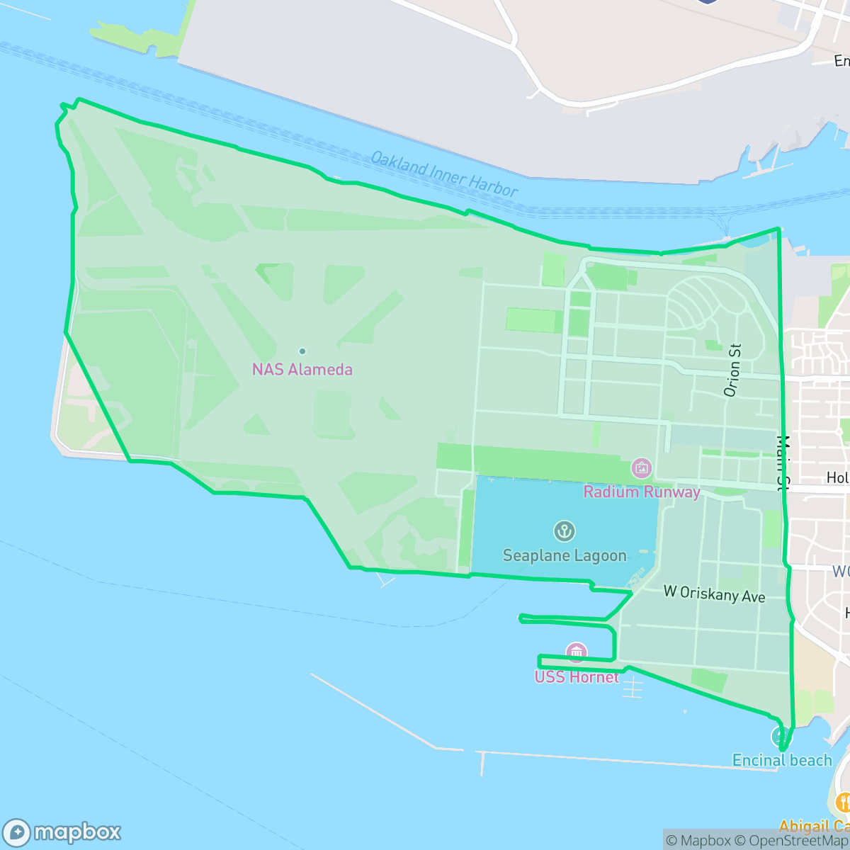 Map showing the location of Alameda Point, Alameda, CA