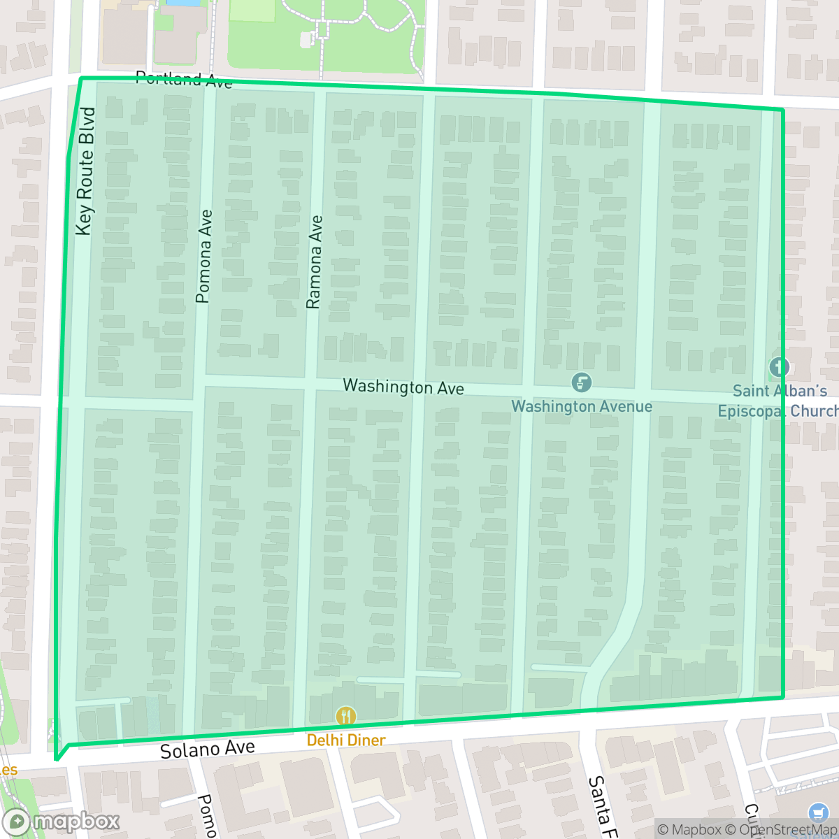 Map showing the location of East Washington, Albany, CA