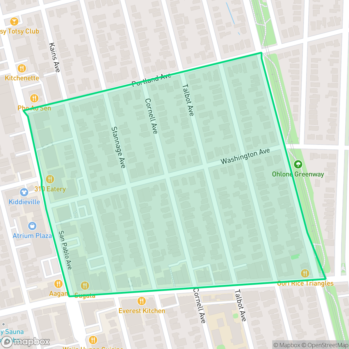 Map showing the location of West Washington, Albany, CA