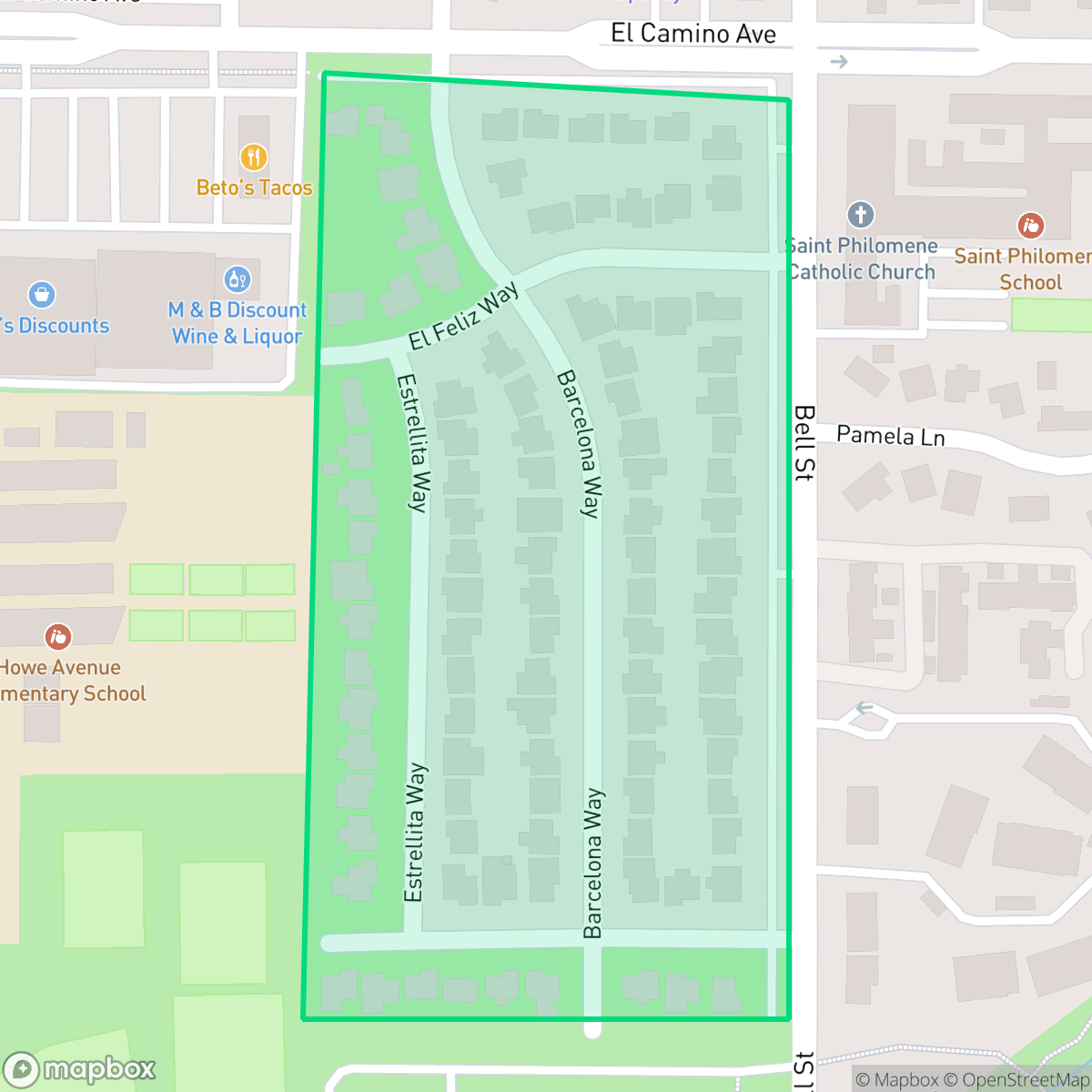 Map showing the location of La Villita, Arden-Arcade, CA