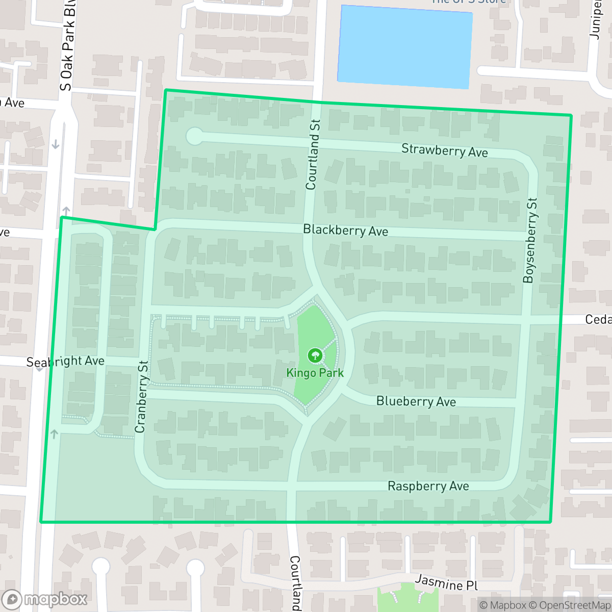 Map showing the location of Berry Gardens, Arroyo Grande, CA