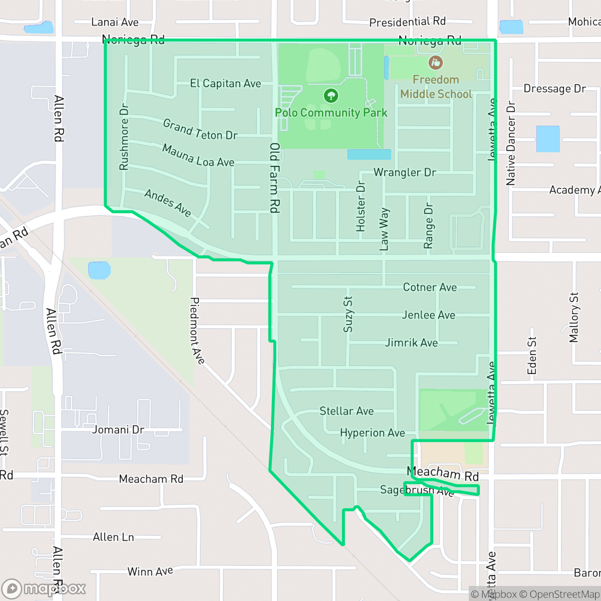 Map showing the location of Emerald Estates, Bakersfield, CA