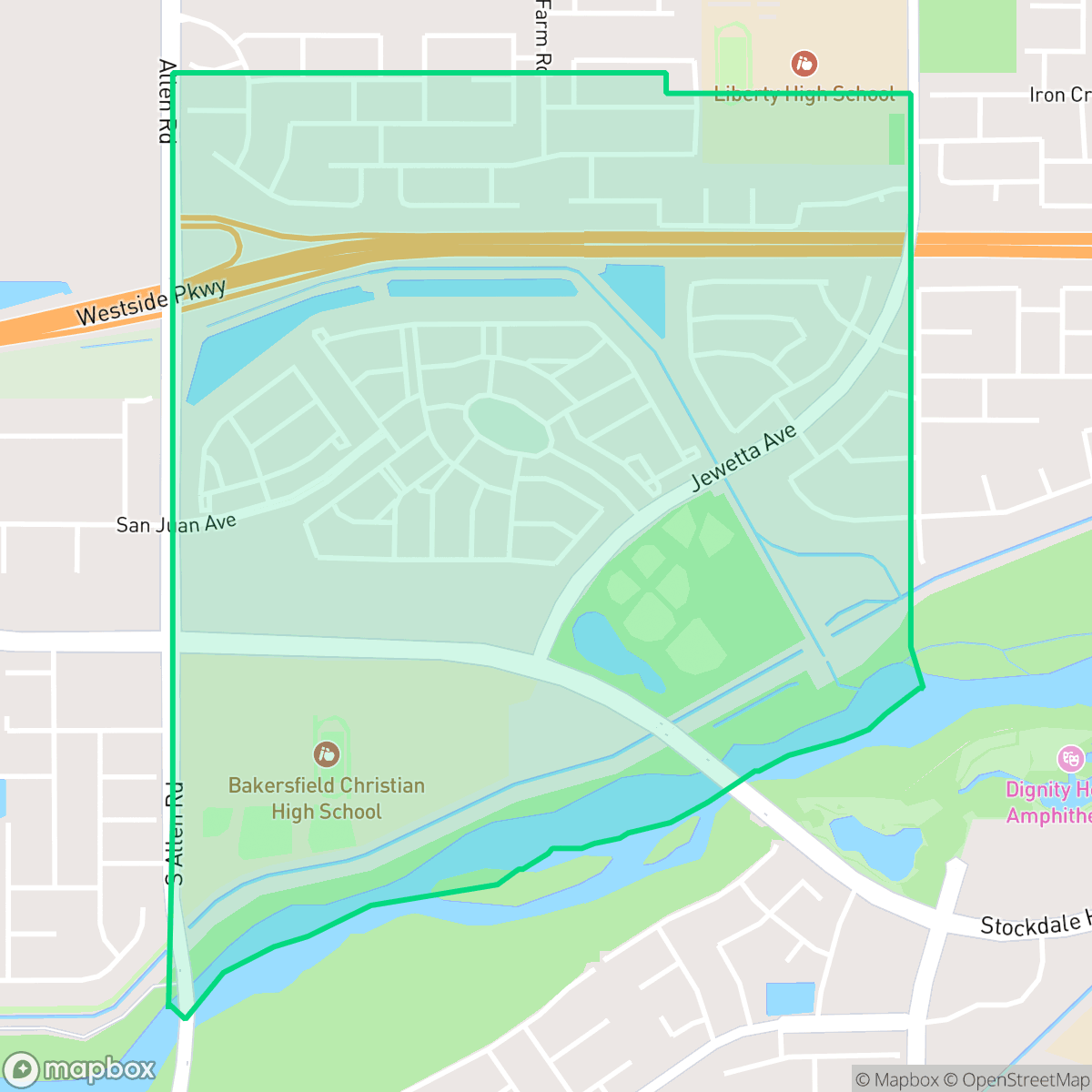 Map showing the location of Villages of Brimhall - Brimhall Classics, Bakersfield, CA