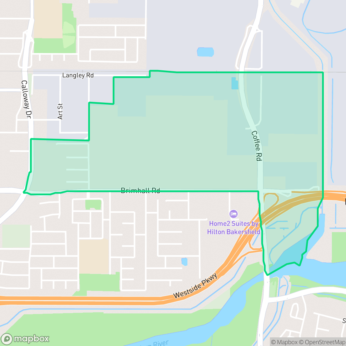 Map showing the location of Windsong, Bakersfield, CA
