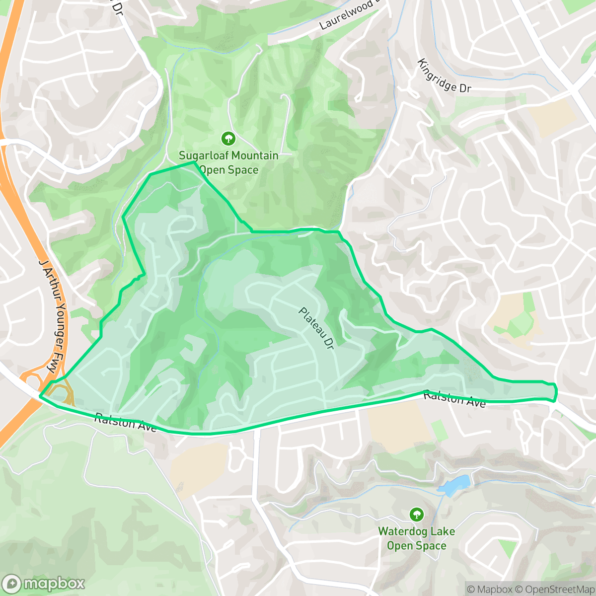 Map showing the location of Plateau-Skymont, Belmont, CA