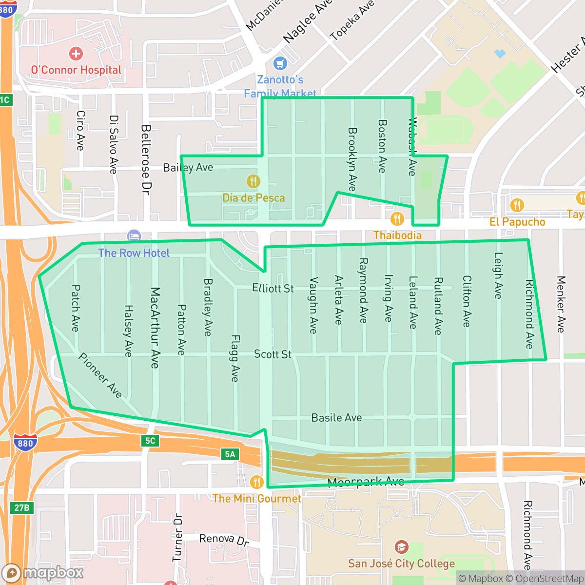 Map showing the location of Burbank, CA — coverage area