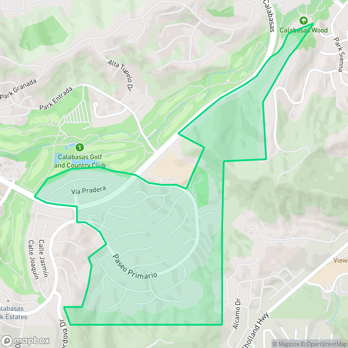 Map showing the location of Calabasas Hills, Calabasas, CA
