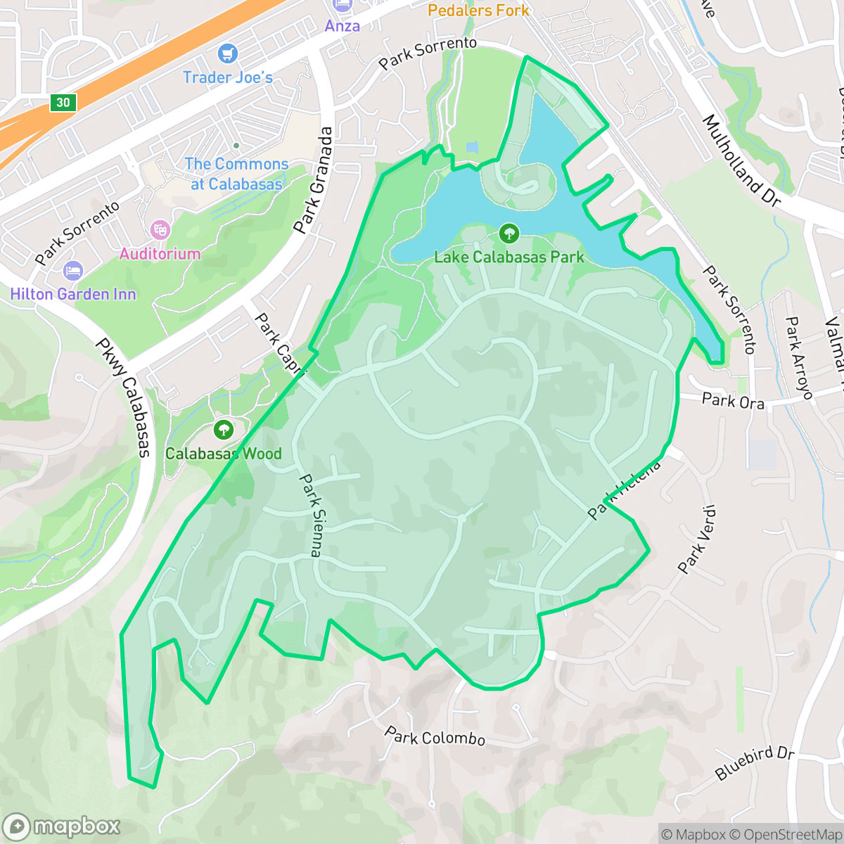 Map showing the location of Calabasas Park, Calabasas, CA