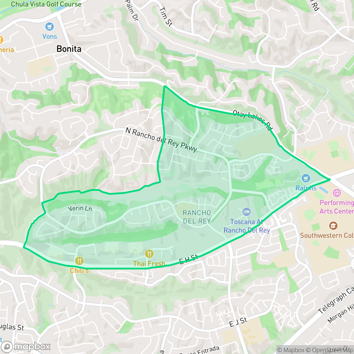 Map showing the location of Rancho Del Rey I, Chula Vista, CA