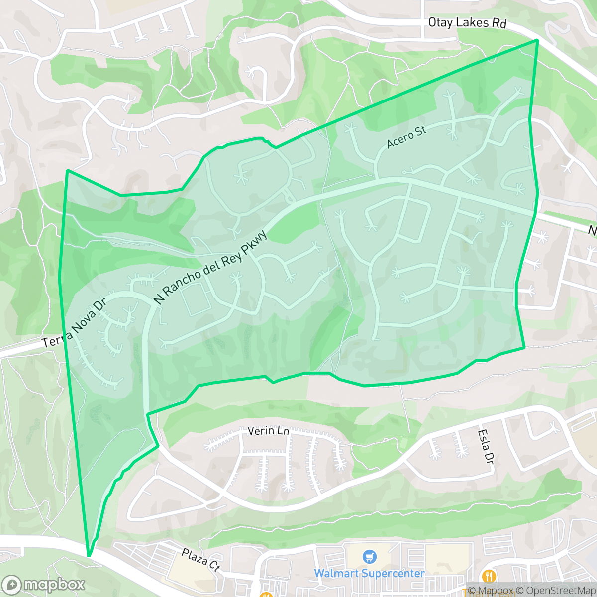 Map showing the location of Rancho Del Rey II, Chula Vista, CA