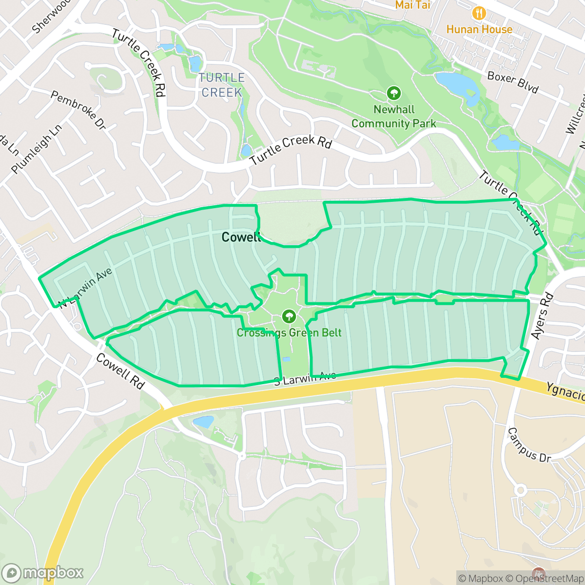 Map showing the location of Walnut Country, Concord, CA