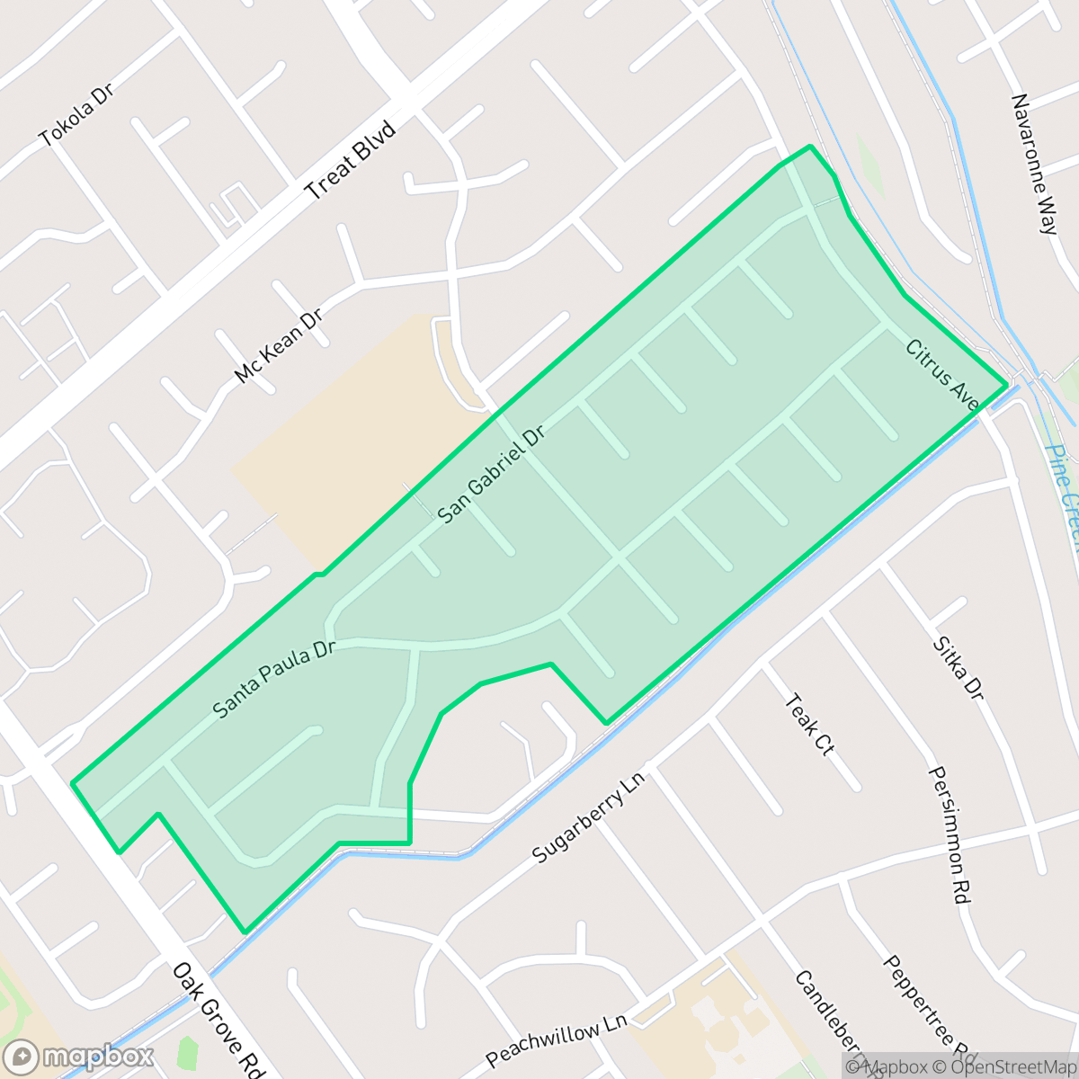 Map showing the location of Ygnacio Wood, Concord, CA