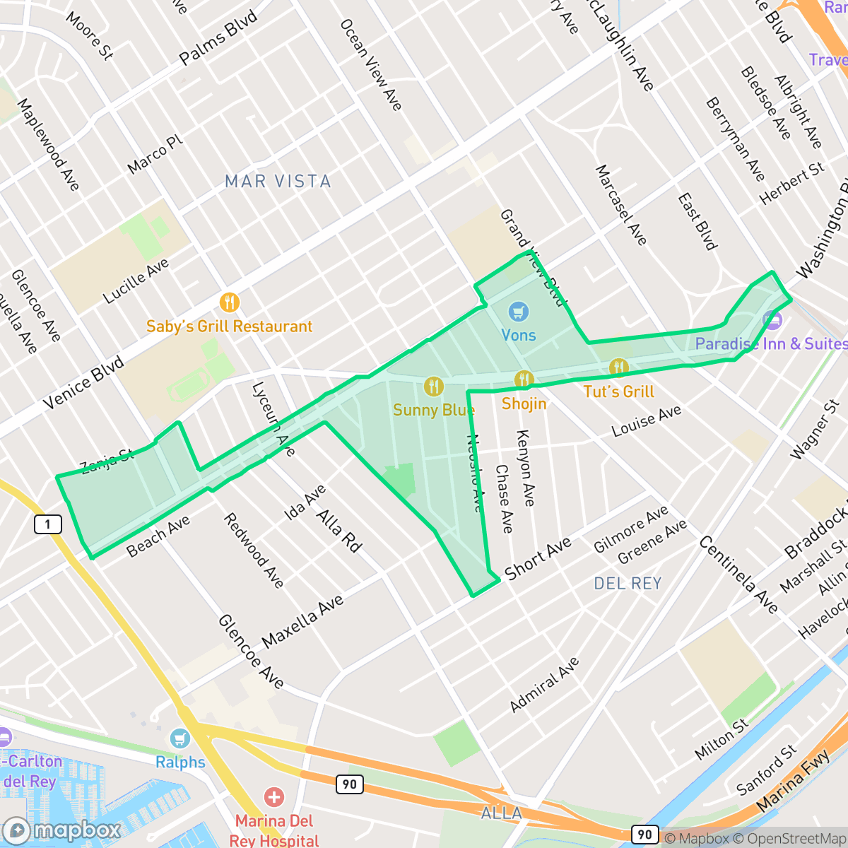 Map showing the location of Culver West, Culver City, CA