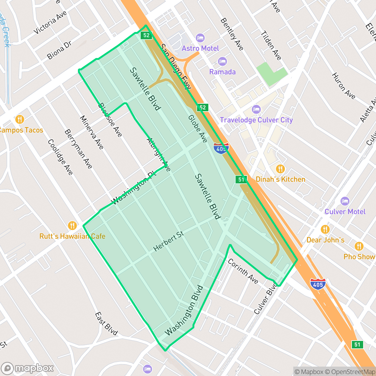 Map showing the location of McLaughlin, Culver City, CA