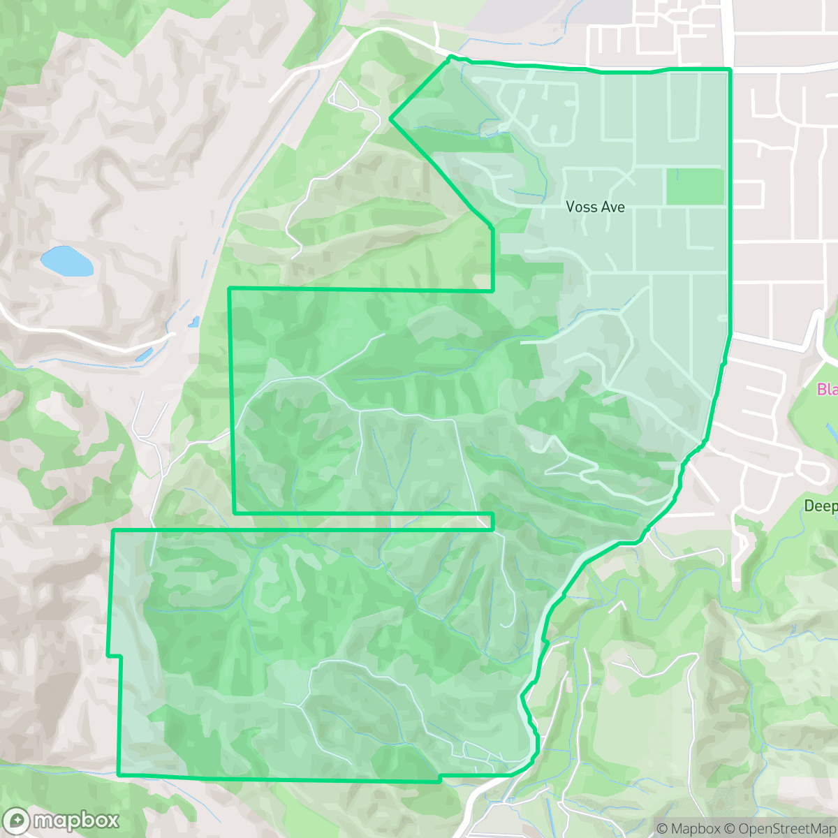 Map showing the location of Inspiration Heights, Cupertino, CA
