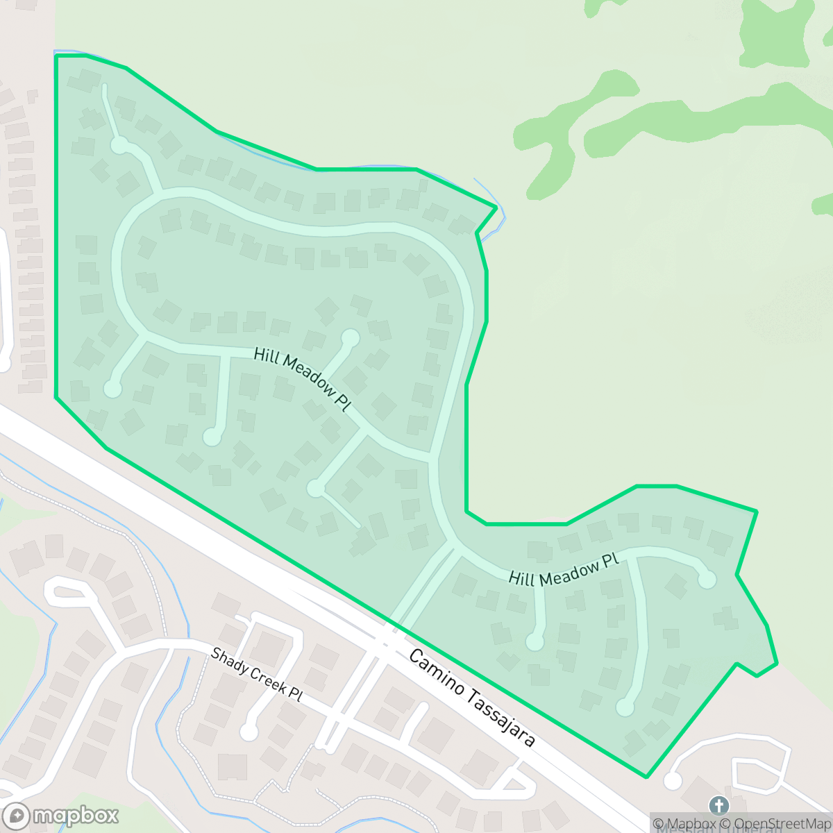Map showing the location of Anderson Ranch, Danville, CA