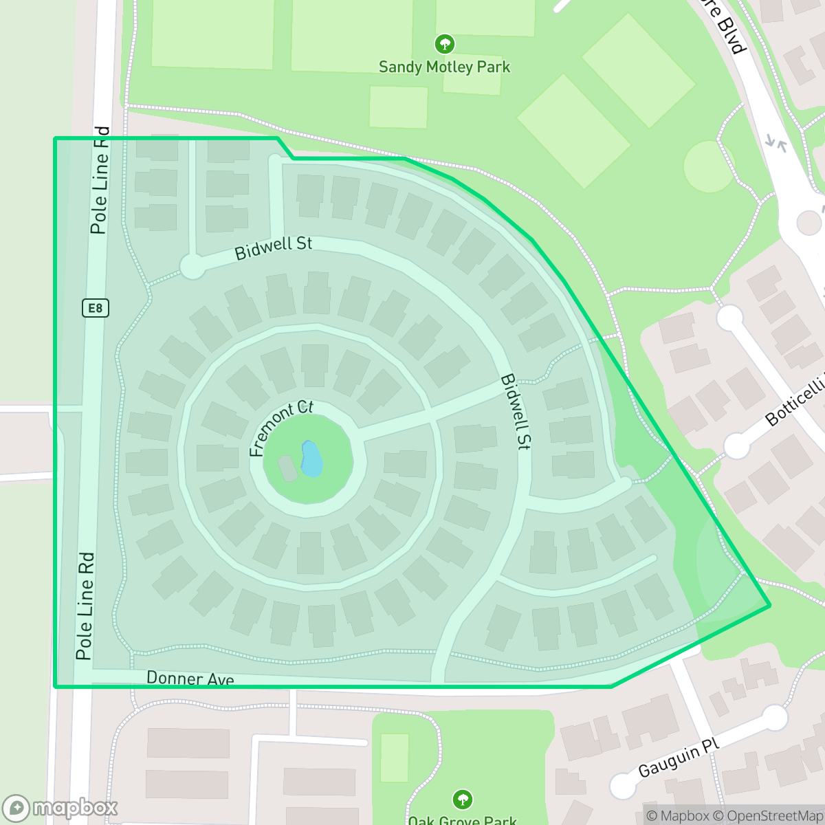 Map showing the location of La Buena Vida, Davis, CA