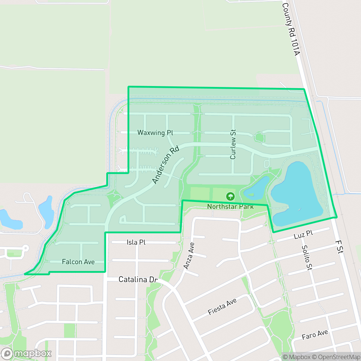 Map showing the location of Northstar, Davis, CA
