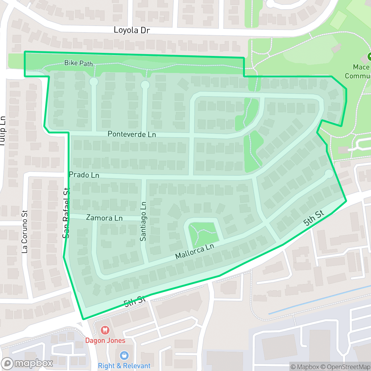 Map showing the location of Richmond American Homes, Davis, CA
