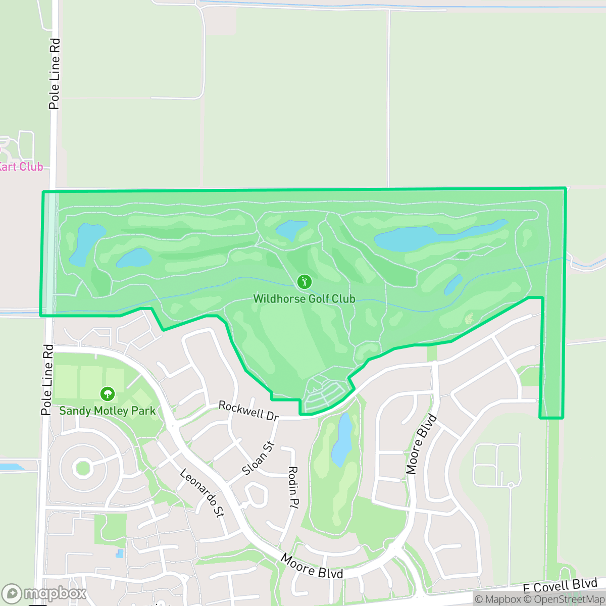 Map showing the location of Wildhorse GC, Davis, CA