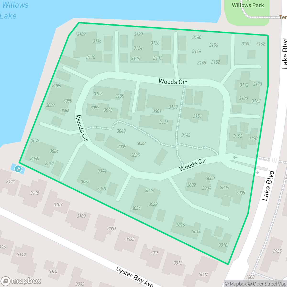 Map showing the location of Woods, Davis, CA