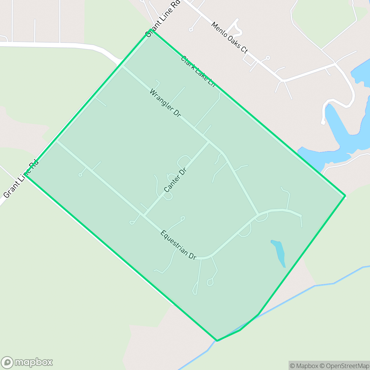 Map showing the location of Hop Ranch, Elk Grove, CA