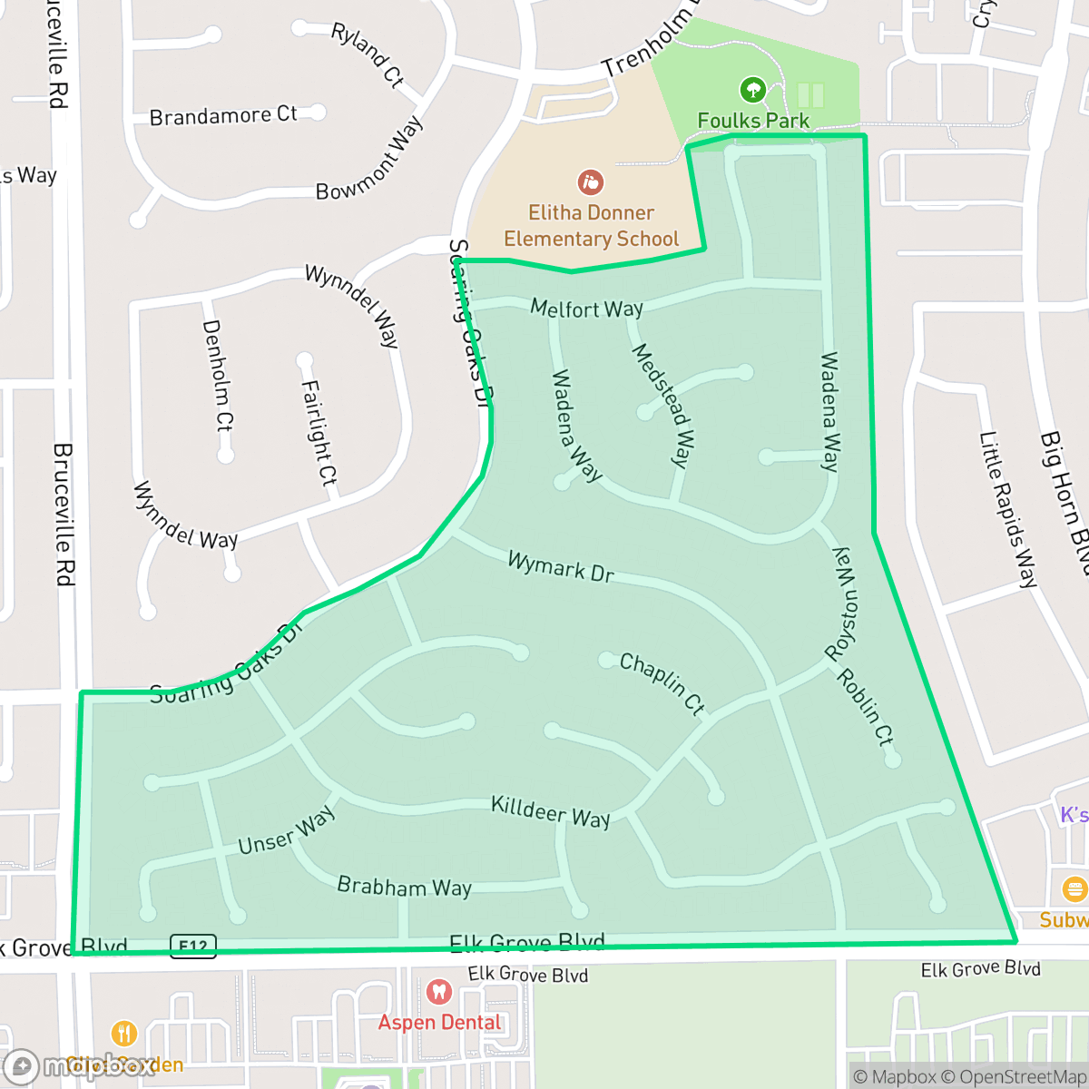 Map showing the location of Laguna Riviera, Elk Grove, CA