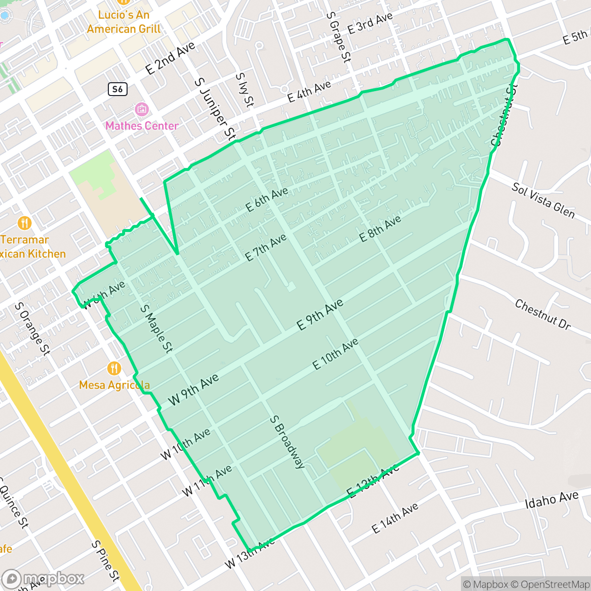 Map showing the location of Old Escondido Historic District, Escondido, CA
