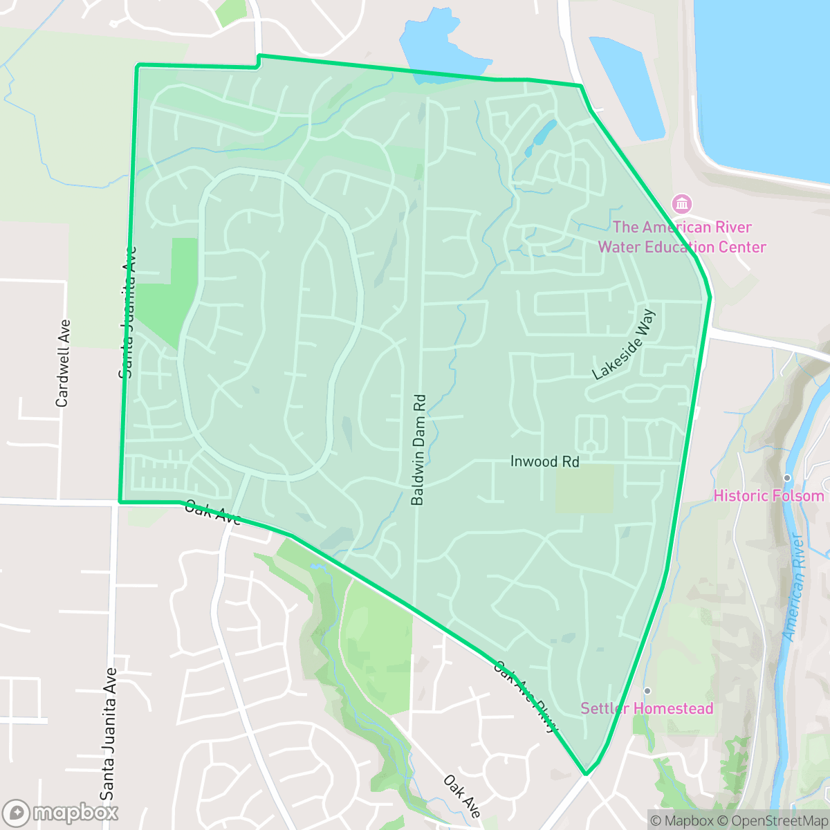 Map showing the location of American River Canyon North, Folsom, CA