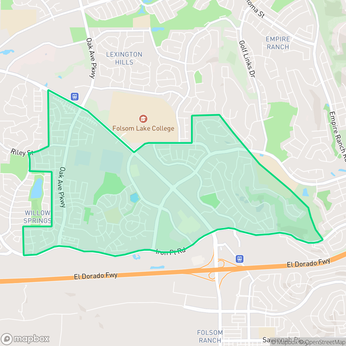Map showing the location of Broadstone, Folsom, CA