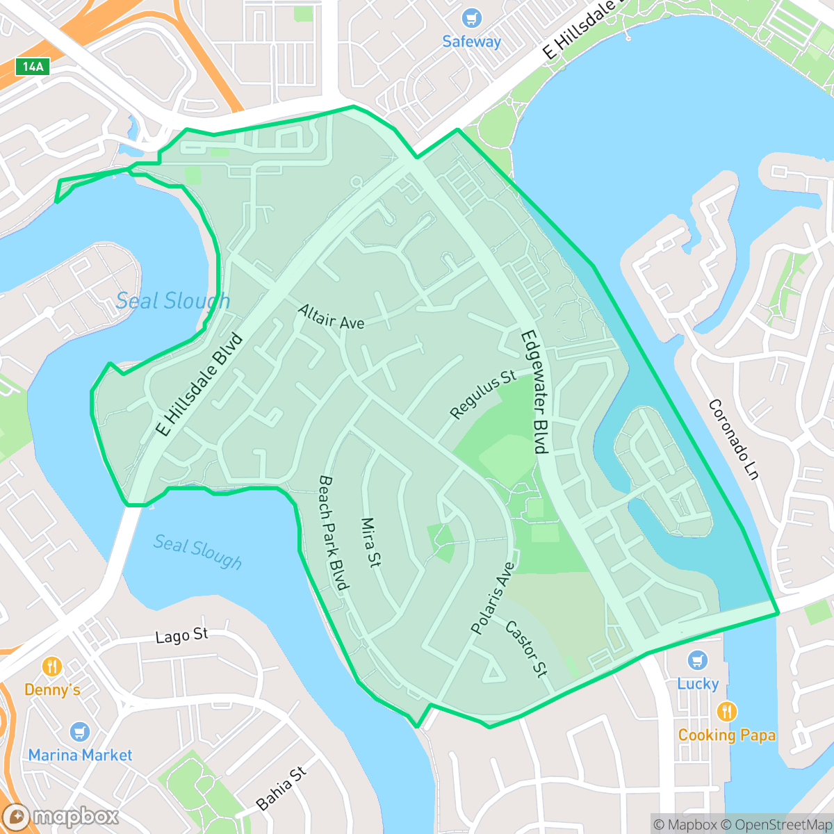 Map showing the location of Constellations and Stars, Foster City, CA