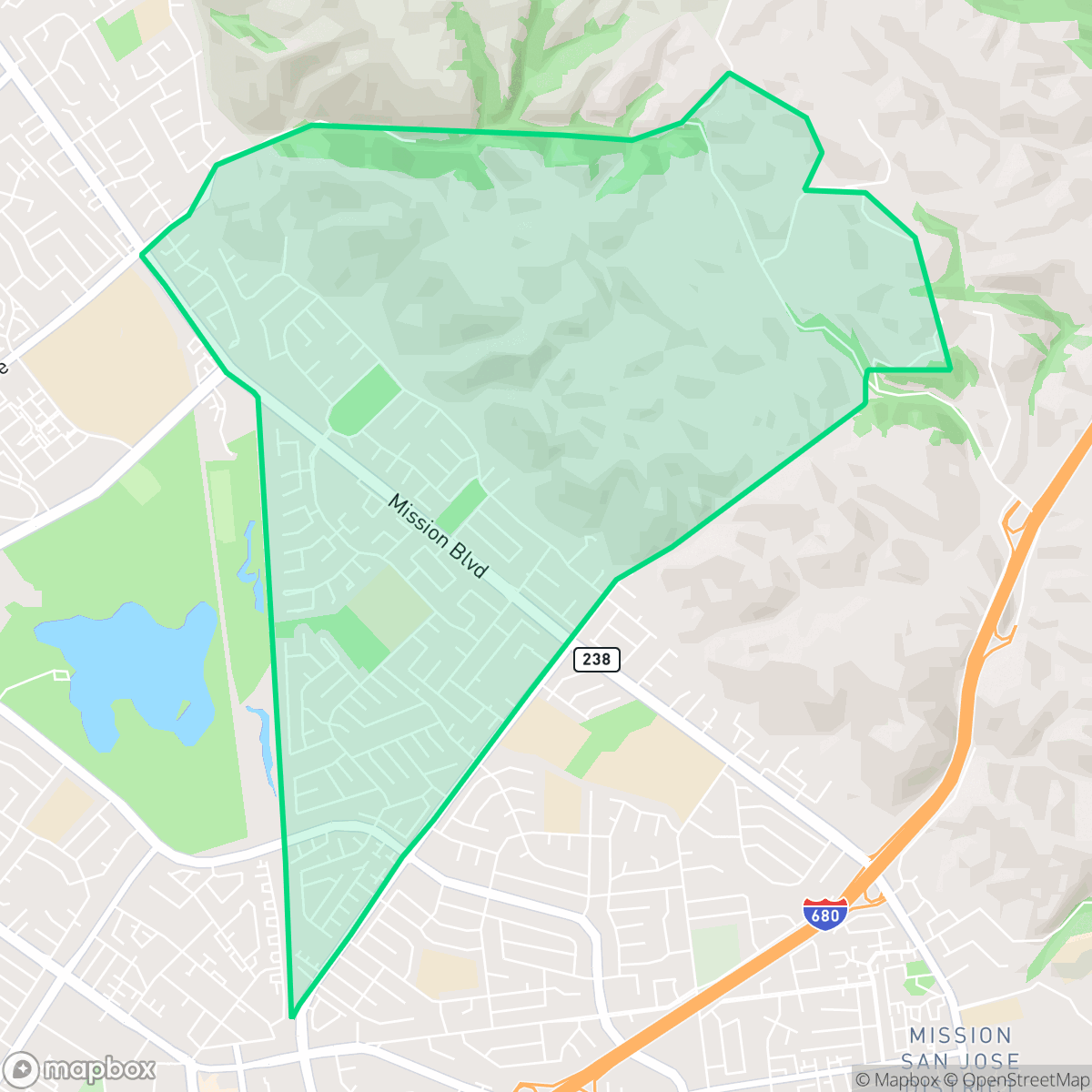 Map showing the location of Kimber-Gomes, Fremont, CA