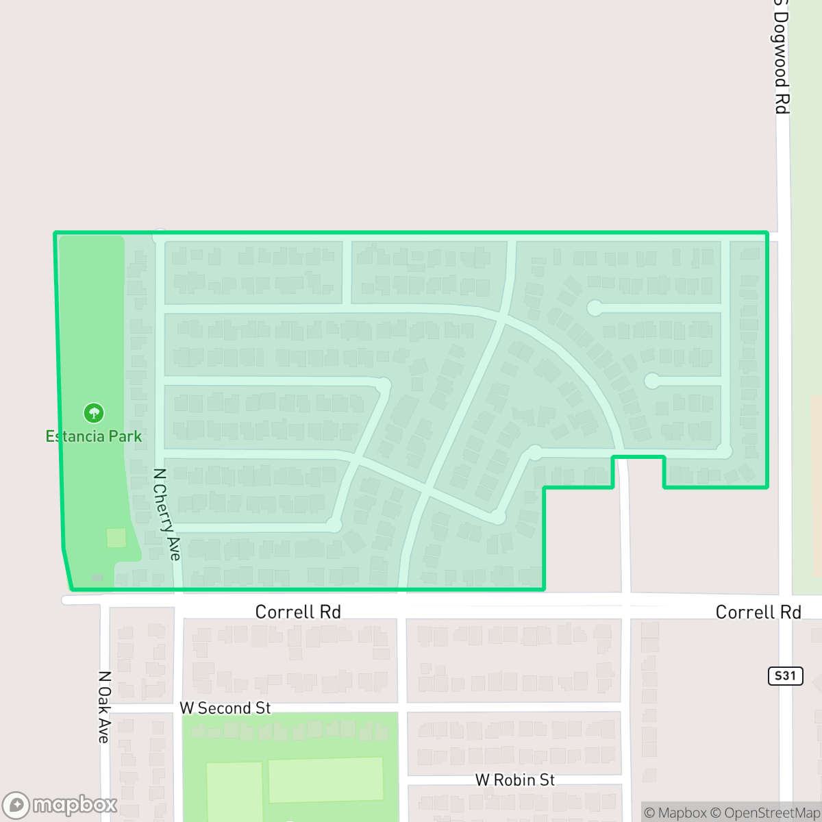 Map showing the location of McCabe Ranch, Heber, CA
