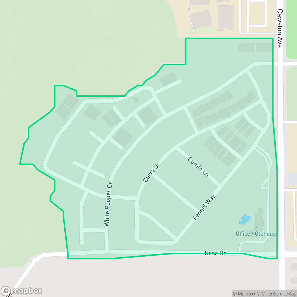 Map showing the location of Peppertree, Hemet, CA