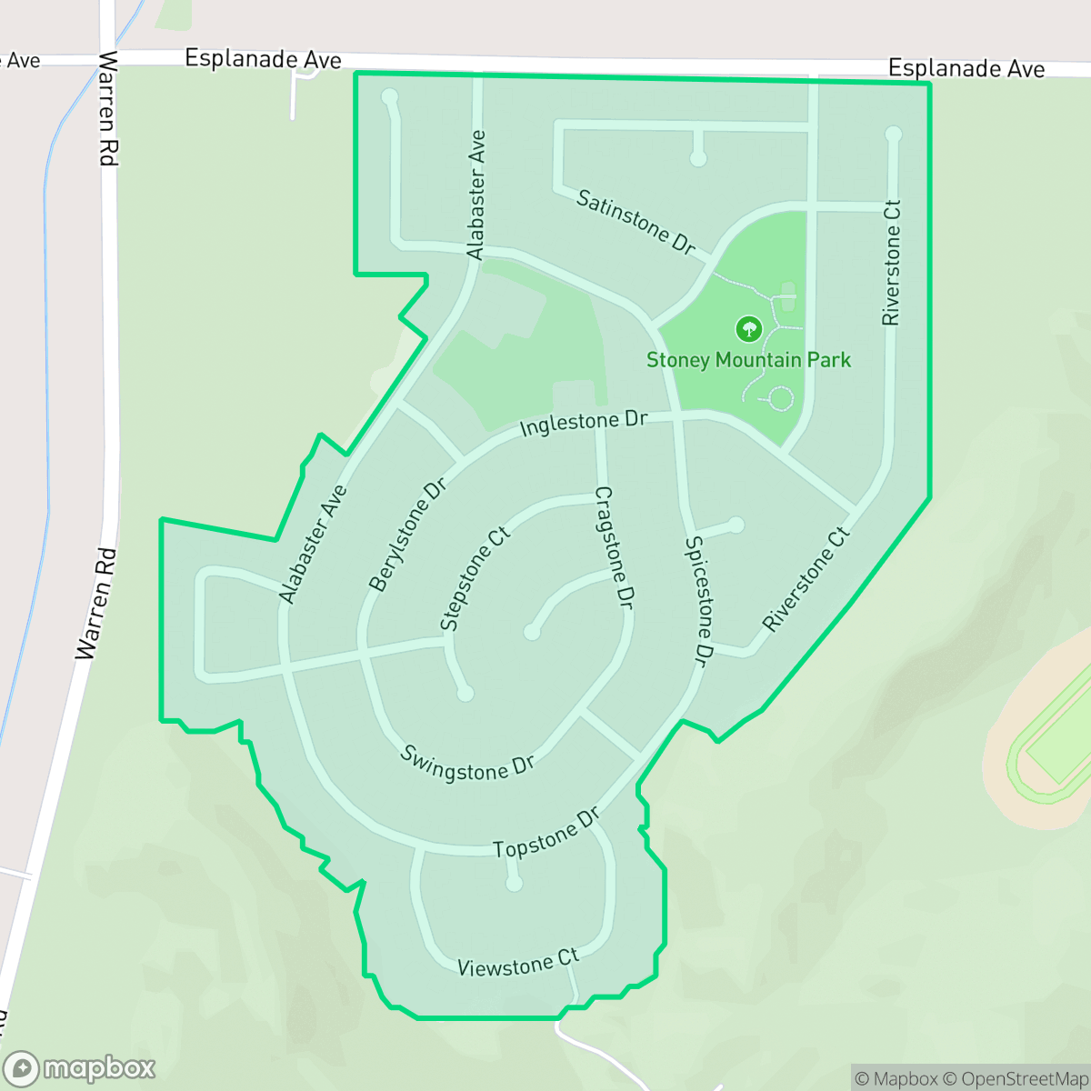 Map showing the location of Stoney Mountain Ranch, Hemet, CA