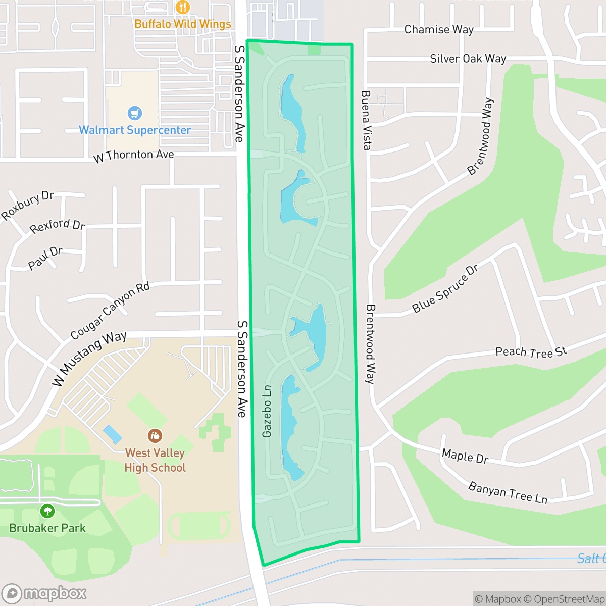 Map showing the location of Willowwalk, Hemet, CA