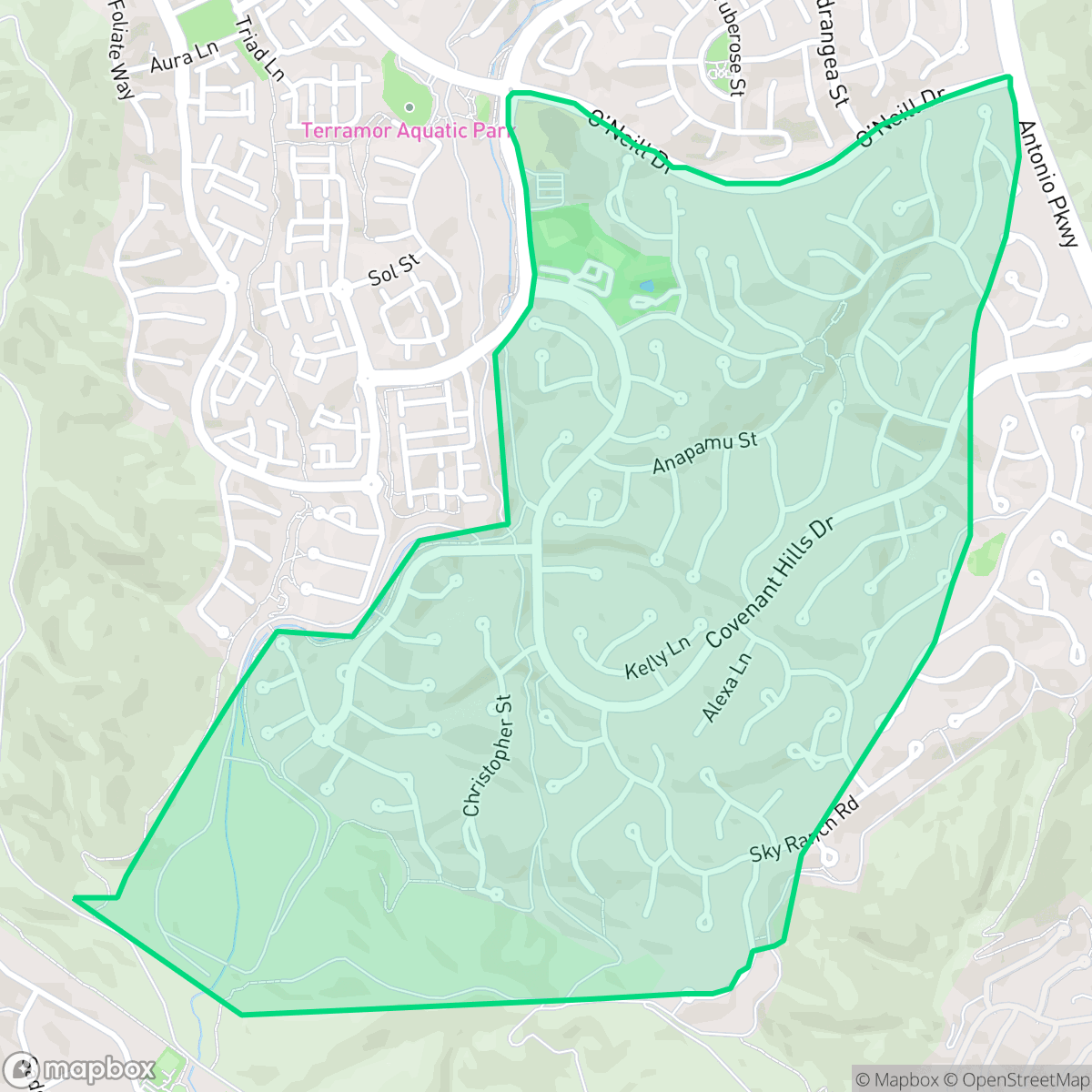Map showing the location of Conevant Hills Village, Ladera Ranch, CA