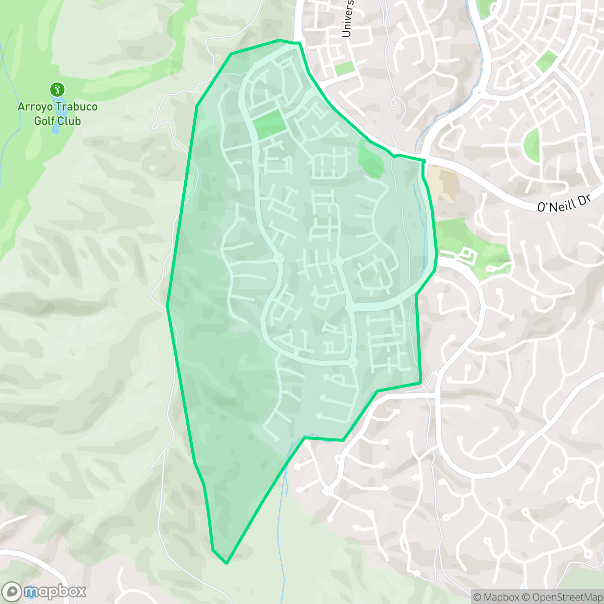 Map showing the location of Terramor Village, Ladera Ranch, CA