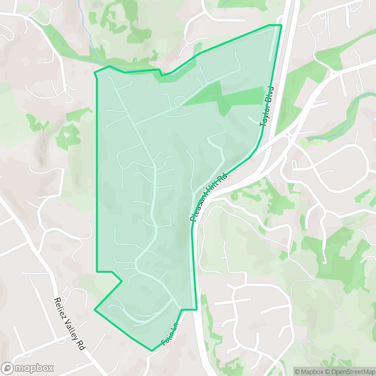 Map showing the location of Rancho View Knolls, Lafayette, CA