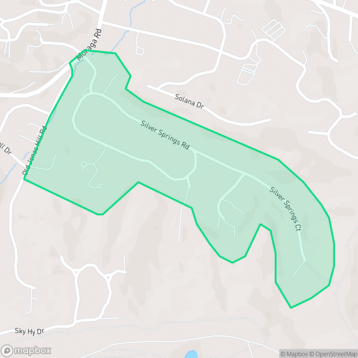Map showing the location of Silver Springs, Lafayette, CA