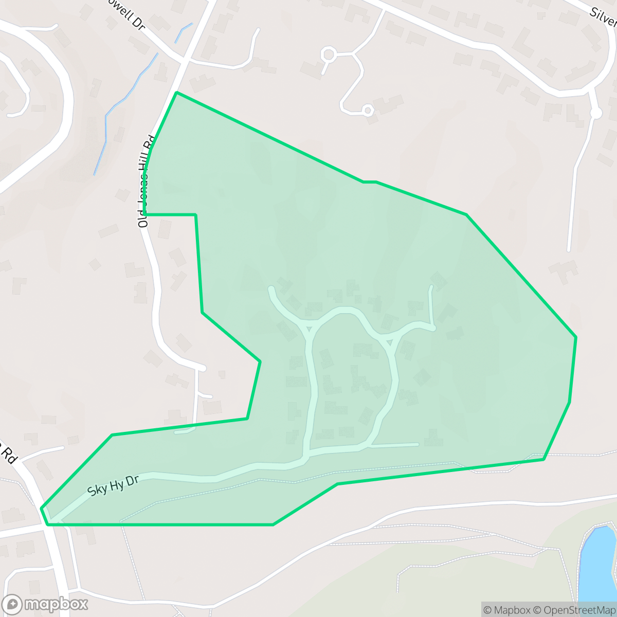 Map showing the location of Sky Hy, Lafayette, CA