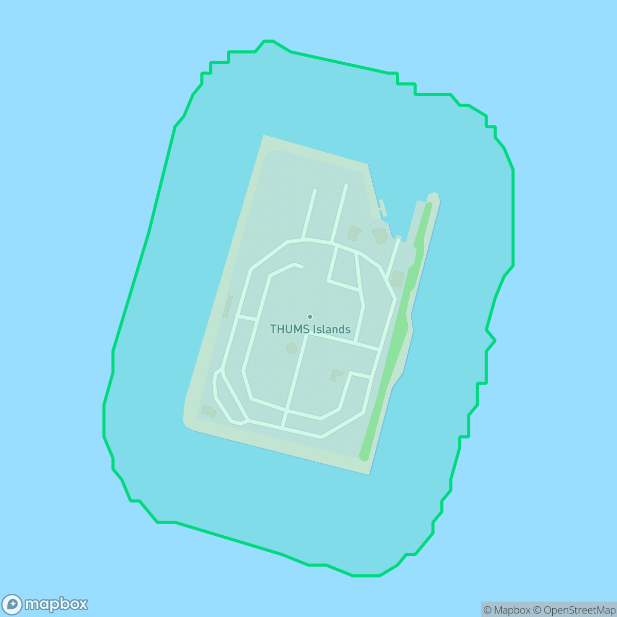 Map showing the location of Freeman Island, Long Beach, CA