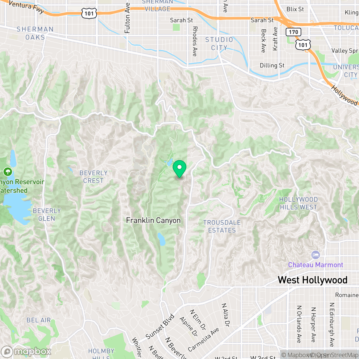 Map showing the location of Los Angeles, CA — coverage area