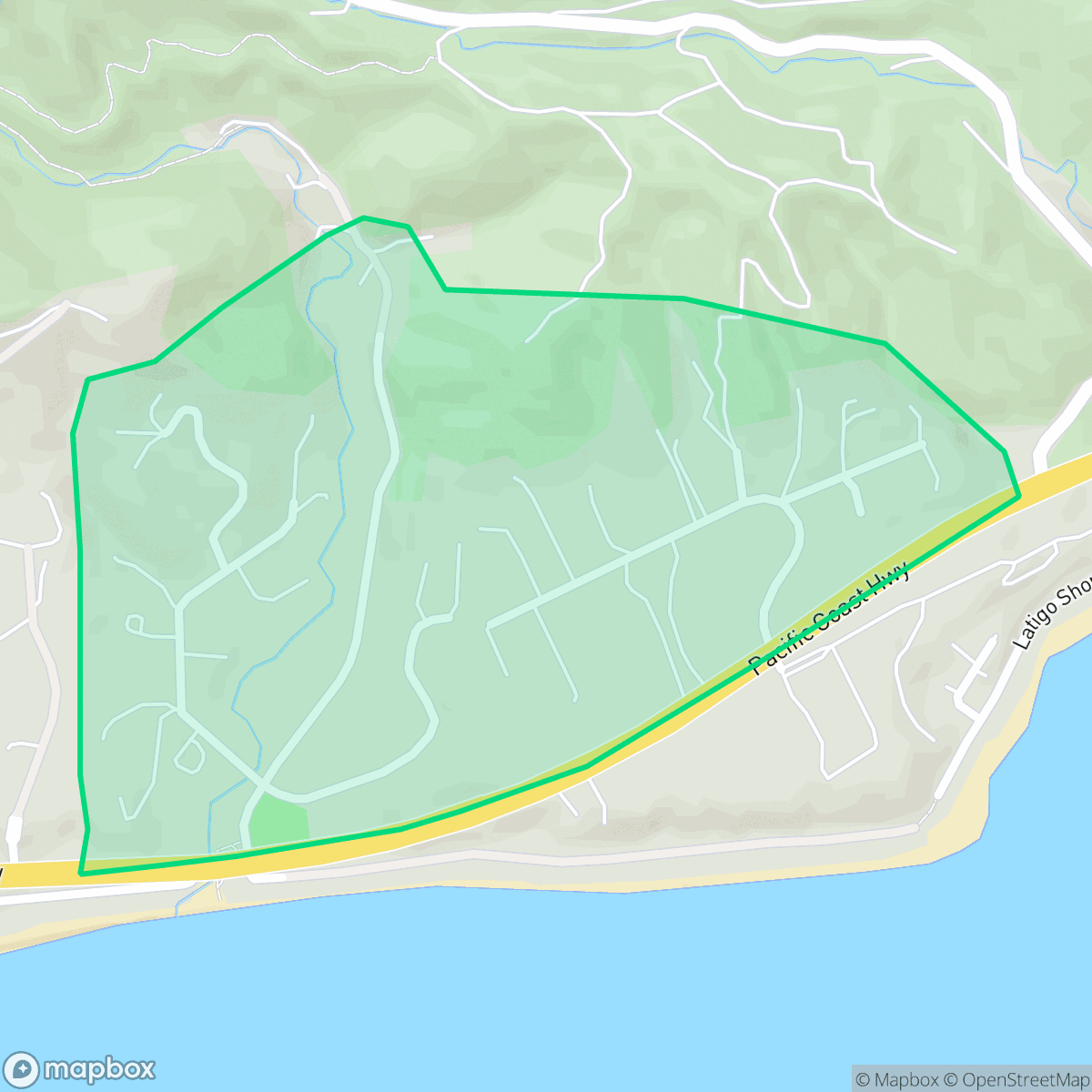 Map showing the location of Sycamore Park, Malibu, CA