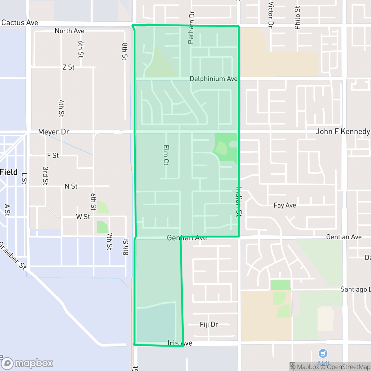 Map showing the location of Serano, Moreno Valley, CA