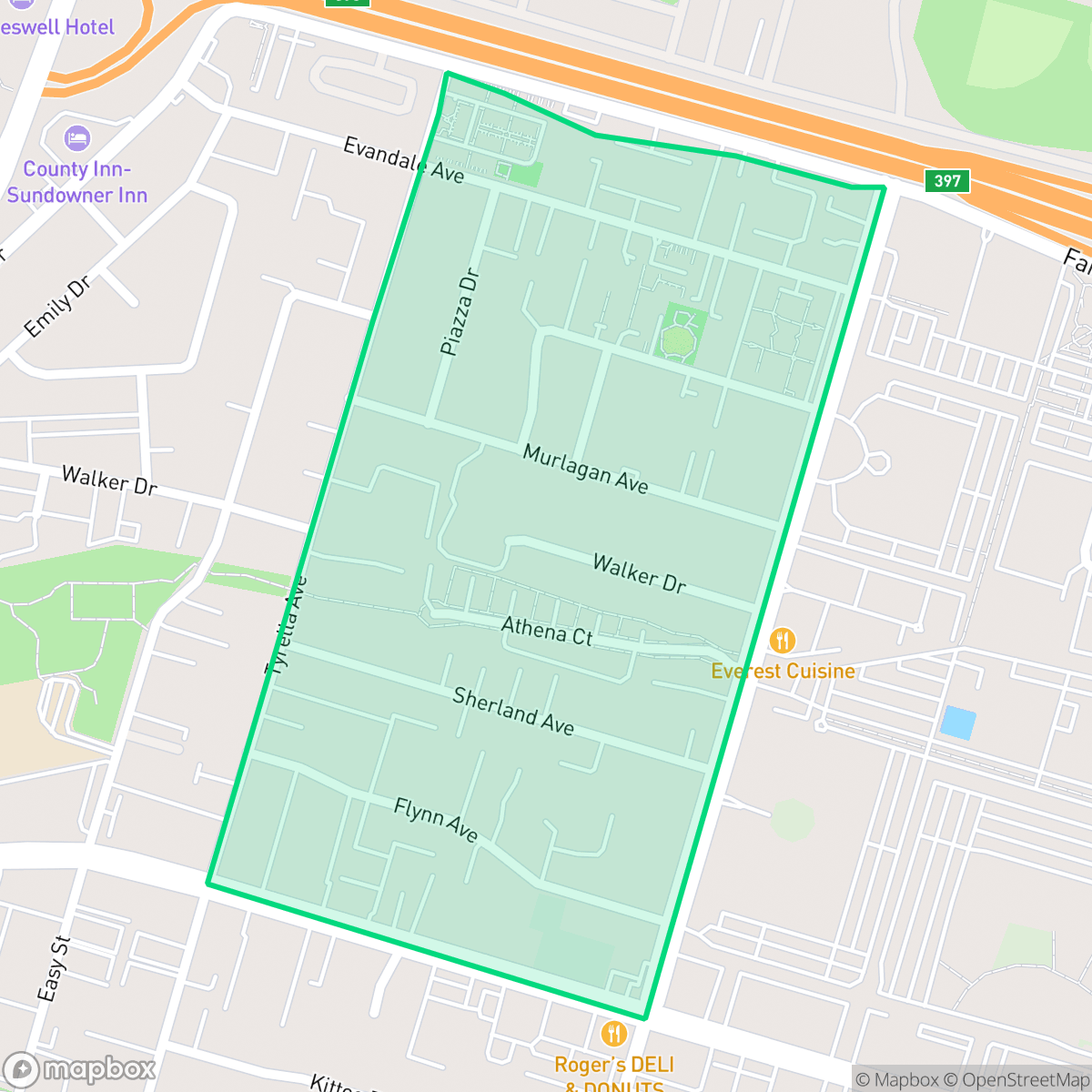 Map showing the location of Wagon Wheel, Mountain View, CA