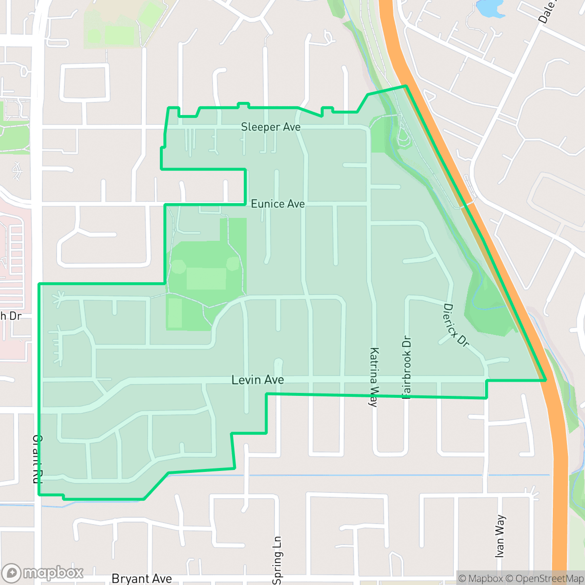 Map showing the location of Waverly Park, Mountain View, CA