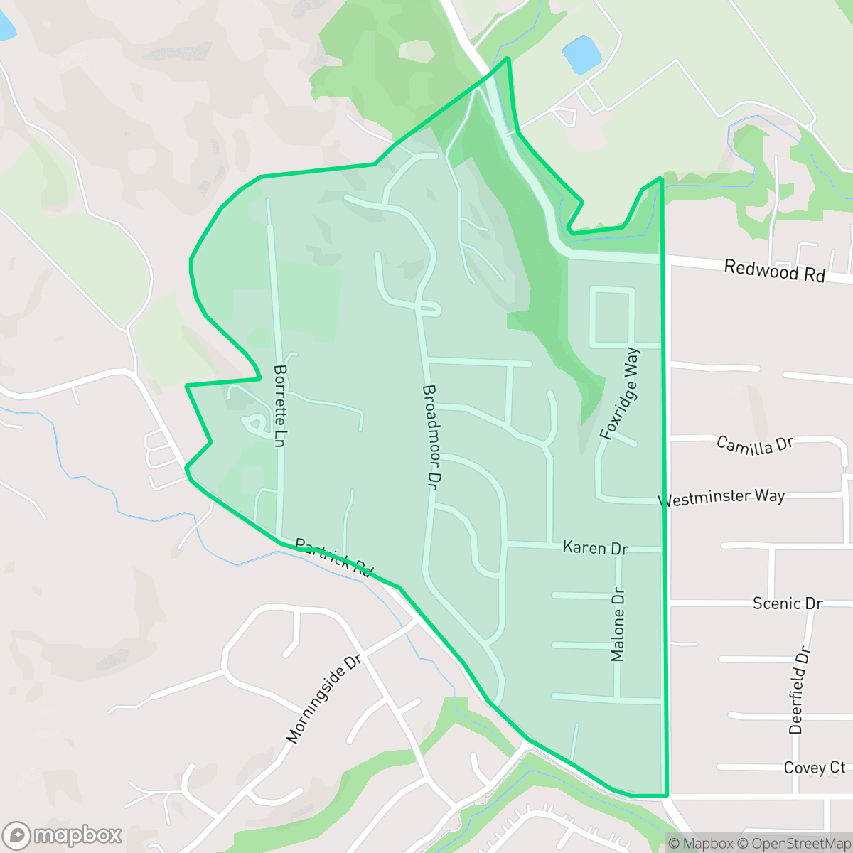 Map showing the location of Browns Valley West, Napa, CA
